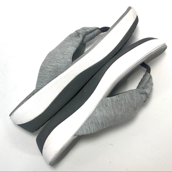 CLARKS Cloudsteppers Arla Glison Sandals Gray - Picture 6 of 8